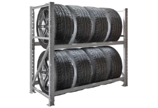 Хранение колес. Металлические стеллажи для шин.