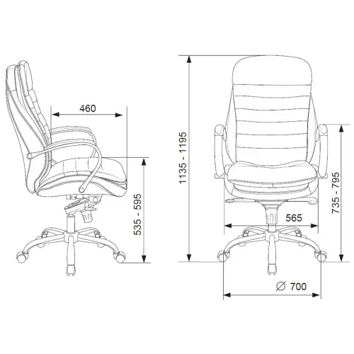 Кресло Бюрократ T-9950 (экокожа черная)